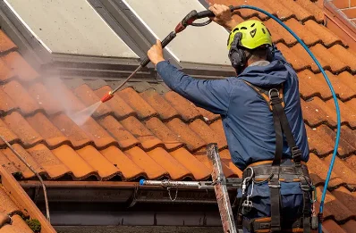 Démoussage et hydrofuge de toiture à Laurenan